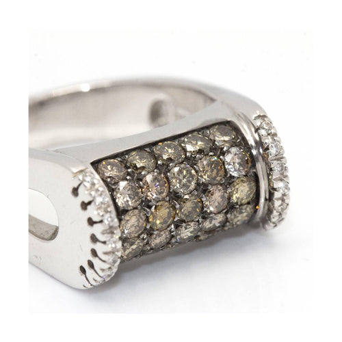 Bague CENTOVENTUNO - Bague en or blanc 18 ct et diamants champagne 58 Facettes UKD360527FJ