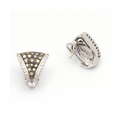 Boucles d'oreilles CENTOVENTUNO - Boucles d’oreilles en or blanc 18 kt et diamants 58 Facettes UKD360529FJ