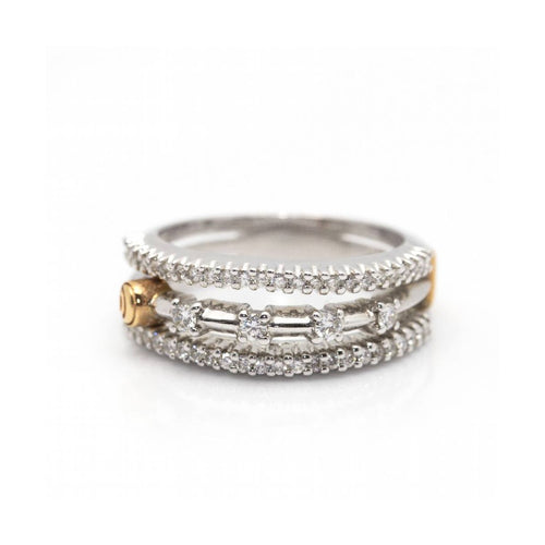 Bague Damiani - Bague en or bicolore 18 kt et diamants 58 Facettes UKD360530FJ