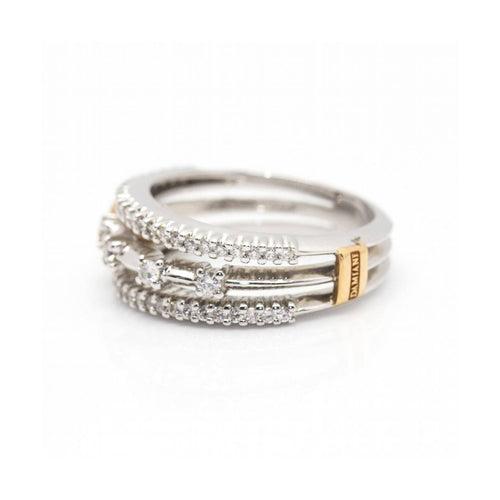 Bague Damiani - Bague en or bicolore 18 kt et diamants 58 Facettes UKD360530FJ