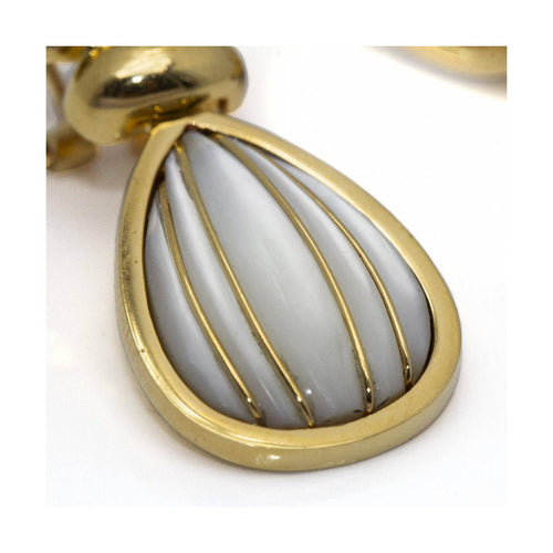 Boucles d'oreilles Boucles d’oreilles - Nacre et saphir en or jaune 18 kt 58 Facettes UKD360531FJ