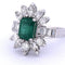 Bague 52 Anello en or 18 KT avec émeraude et diamants 58 Facettes AN578 '(00819)