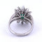Bague 52 Anello en or 18 KT avec émeraude et diamants 58 Facettes AN578 '(00819)