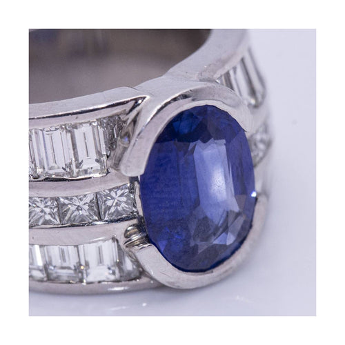 Bague Cashemira - Bague en or blanc 18 ct avec saphir et diamants 58 Facettes UKD360602LF