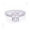 Bague 54 Bague solitaire de fiançailles en or blanc 18 kt avec diamants 58 Facettes UKD360903FV