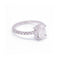 Bague 54 Bague solitaire de fiançailles en or blanc 18 kt avec diamants 58 Facettes UKD360903FV