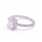 Bague 54 Bague solitaire de fiançailles en or blanc 18 kt avec diamants 58 Facettes UKD360903FV