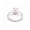 Bague 54 Bague solitaire de fiançailles en or blanc 18 kt avec diamants 58 Facettes UKD360903FV