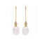 Boucles d'oreilles Boucles d’oreilles - Perles ovales et diamants en or jaune 18 ct 58 Facettes UKD360904FV