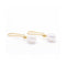 Boucles d'oreilles Boucles d’oreilles - Perles ovales et diamants en or jaune 18 ct 58 Facettes UKD360904FV