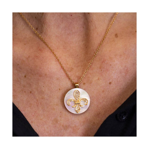 Collier Flor de Lis - Collier en or rose 18 kt et diamants 58 Facettes UKD360910FV