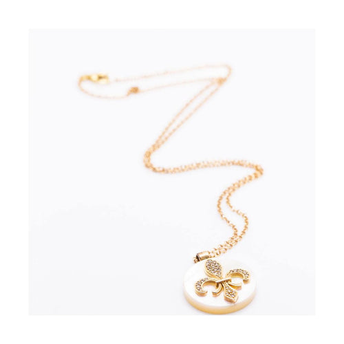 Collier Flor de Lis - Collier en or rose 18 kt et diamants 58 Facettes UKD360910FV
