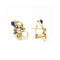 Boucles d'oreilles Pendantes vintage - Boucles d’oreilles en or jaune 18 ct, lapis-lazuli et diamants 58 Facettes UKD361033JC