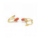 Boucles d'oreilles Boucles d’oreilles anciennes - Corail en or jaune 18 kt et diamants 58 Facettes UKD361041JC