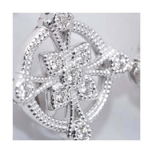 Boucles d'oreilles ALT - Boucles d’oreilles vintage en or blanc 18 kt et diamants 58 Facettes UKD361158SP