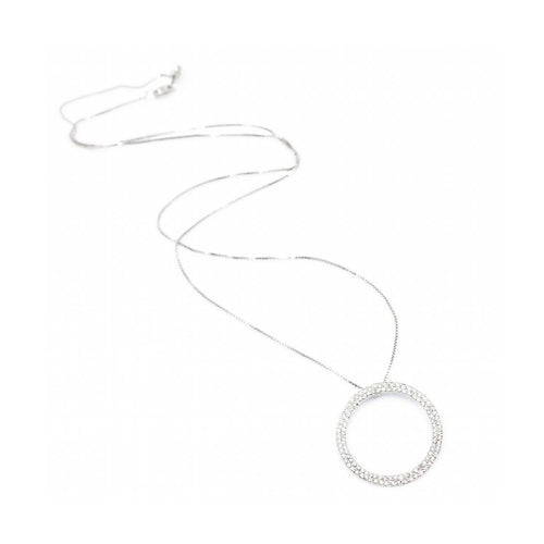 Collier Cercle de Vida - Collier en or blanc 18 kt et diamants 58 Facettes UKD361163SP