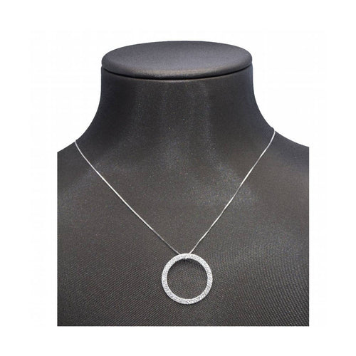 Collier Cercle de Vida - Collier en or blanc 18 kt et diamants 58 Facettes UKD361163SP