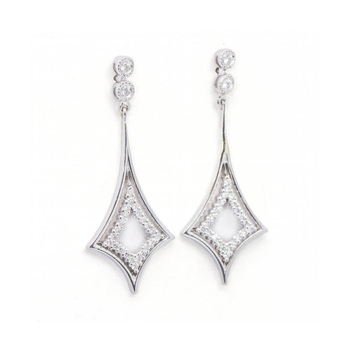 Boucles d'oreilles LISS - Boucles d’oreilles vintage en or blanc 18 kt et diamants 58 Facettes UKD361165SP