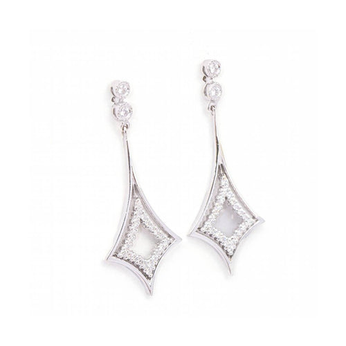 Boucles d'oreilles LISS - Boucles d’oreilles vintage en or blanc 18 kt et diamants 58 Facettes UKD361165SP