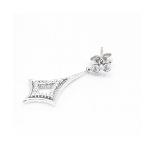Boucles d'oreilles LISS - Boucles d’oreilles vintage en or blanc 18 kt et diamants 58 Facettes UKD361165SP