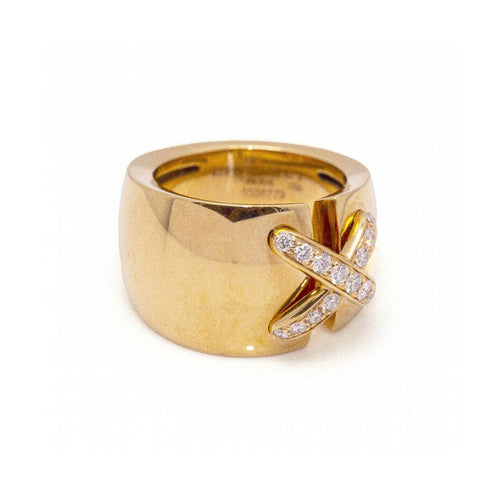 Bague Chaumet Liens Croisés - Bague en or rose 18 kt et diamants 58 Facettes UKD361598UZ