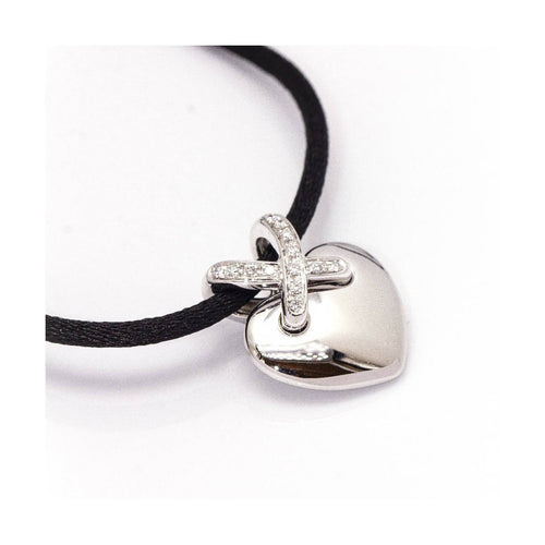Collier Chaumet Liens Cœur - Collier en or blanc 18 kt et diamants 58 Facettes UKD361599UZ
