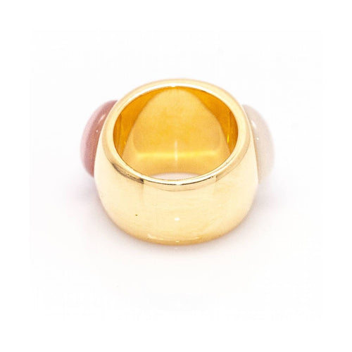 Bague 54 QUARZ BUBBLE - Bague en or rose 18K et quartz 58 Facettes UKD361603UZ
