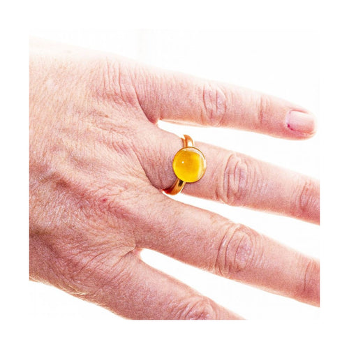 Bague Bague - Citrine en or jaune 18 ct 58 Facettes UKD361611UZ
