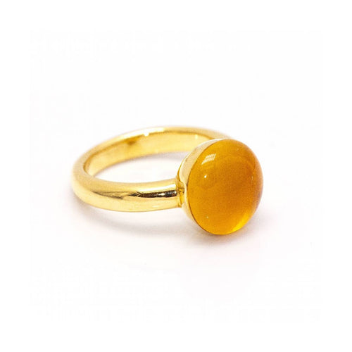 Bague Bague - Citrine en or jaune 18 ct 58 Facettes UKD361611UZ