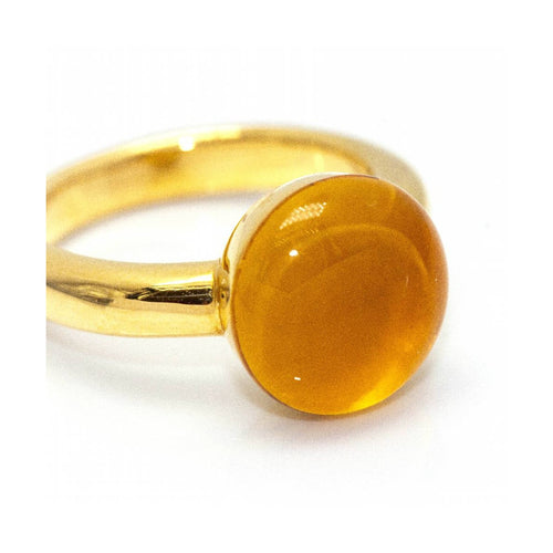 Bague Bague - Citrine en or jaune 18 ct 58 Facettes UKD361611UZ