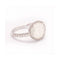 Bague MIMI Milano - Bague LUNA en or blanc 18 kt, diamants et pierre de lune 58 Facettes UKD361615UZ