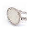 Bague MIMI Milano - Bague LUNA en or blanc 18 kt, diamants et pierre de lune 58 Facettes UKD361615UZ
