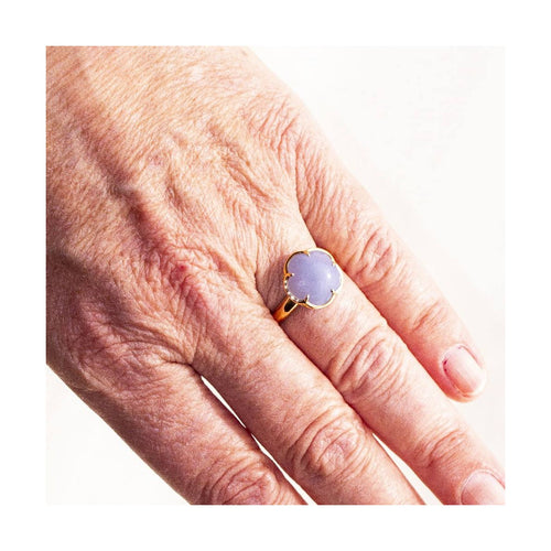 Bague Pasquale Bruni Bon Ton - Bague florale en or rose 18 ct et calcédoine bleue 58 Facettes UKD361620UZ