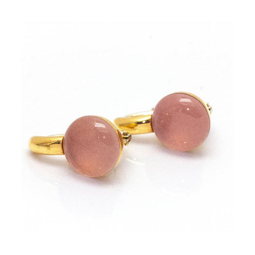 Boucles d'oreilles RIKIO - Boucles d’oreilles en or jaune 18 ct et quartz rose 58 Facettes UKD361624UZ