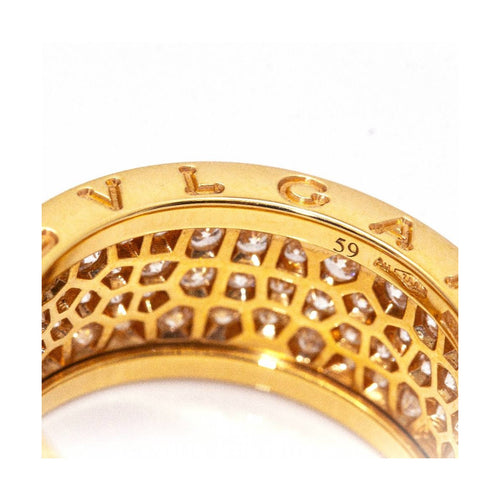 Bague BVLGARI B.ZERO1 - Bague en or rose 18 kt et diamants 58 Facettes UKD361631UZ