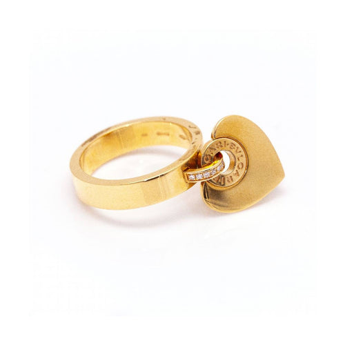 Bague BVLGARI Cuore - Bague en or rose 18 kt et diamants 58 Facettes UKD361632UZ