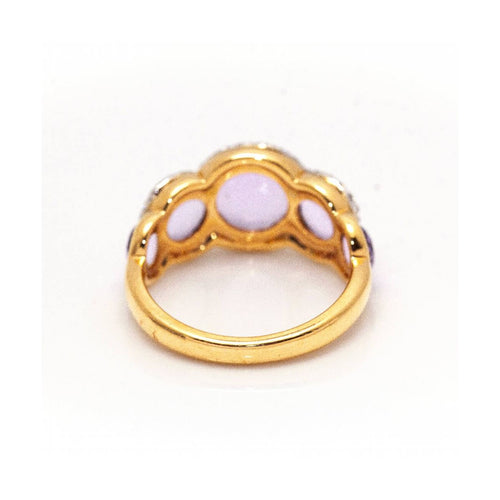 Bague 55 Bague - Améthyste et diamants en or rose 18 kt 58 Facettes UKD361639UZ