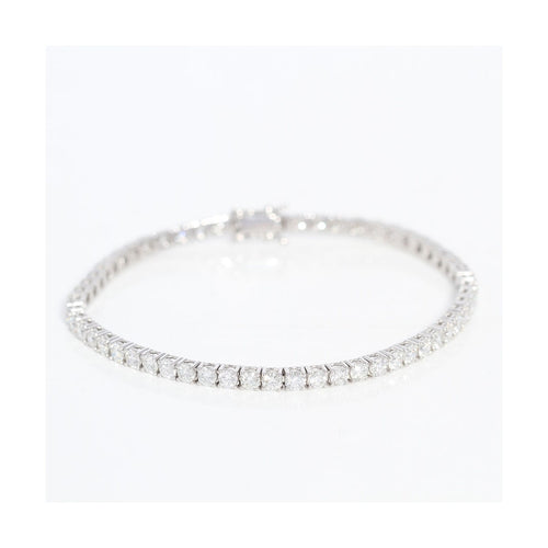 Bracelet RIVIÈRE - Bracelet en or blanc 18 kt et diamants 6,04 ct 58 Facettes UKD361680CG