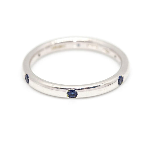 Bague Pomellato Milano Alliance - Bague alliance en or blanc et saphirs 58 Facettes UKD361960SO