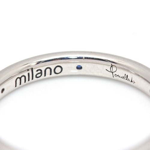 Bague Pomellato Milano Alliance - Bague alliance en or blanc et saphirs 58 Facettes UKD361960SO