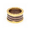 Bague BVLGARI B.zero1 Roma - Bague 4 bandes en or rose 18 ct et céramique bronze 58 Facettes UKD361994SO