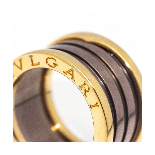 Bague BVLGARI B.zero1 Roma - Bague 4 bandes en or rose 18 ct et céramique bronze 58 Facettes UKD361994SO