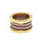 Bague BVLGARI B.Zero1 - Bague 4 bandes en or rose 18 ct et céramique bronze 58 Facettes UKD361996SO