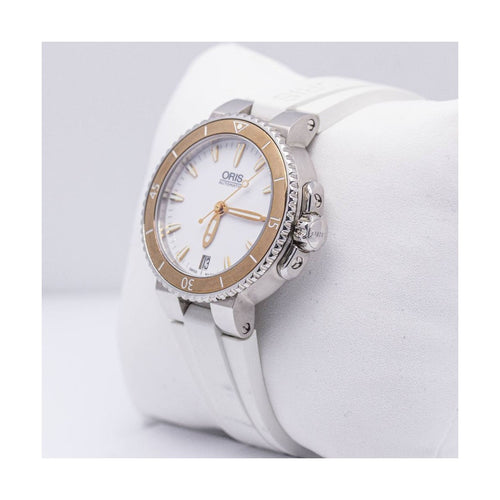 Montre Oris Aquis Date - Montre automatique femme en acier, cadran blanc 58 Facettes UKD362102SO