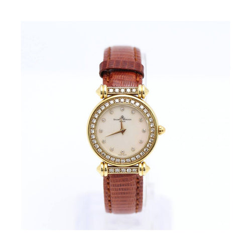 Montre Baume & Mercier Classic - Montre femme en or jaune 18 ct avec diamants 58 Facettes UKD362658