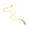 Collier BLUE SEA - Collier en or jaune 18 kt avec topaze, aigues-marines et émeraudes 58 Facettes UKD362785JE