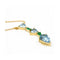 Collier BLUE SEA - Collier en or jaune 18 kt avec topaze, aigues-marines et émeraudes 58 Facettes UKD362785JE