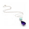 Collier Collier persan - Pendentif en or blanc 18 kt avec turquoise, diamant et améthyste 58 Facettes UKD362788JE