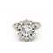 Bague Roseton - Bague en or blanc 18 kt avec diamants et béryl 58 Facettes UKD362790RR