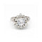 Bague Roseton - Bague en or blanc 18 kt avec diamants et béryl 58 Facettes UKD362790RR